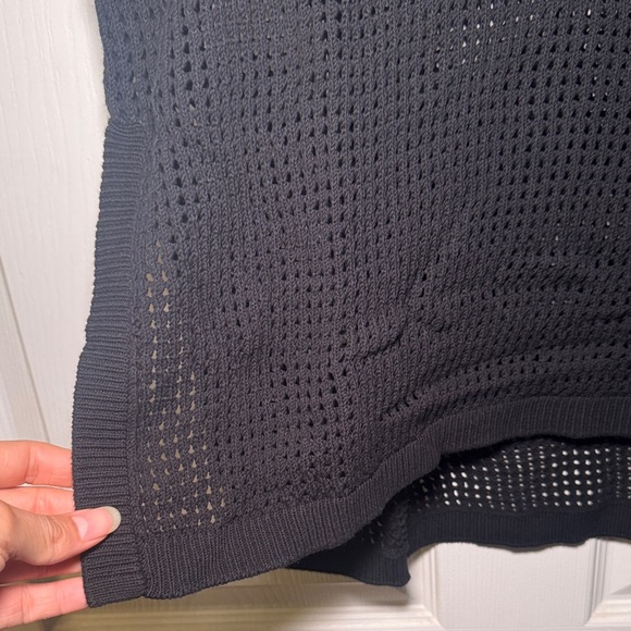 Banana Republic Black Mesh Swim Open Stitch Sweater Coverup - Picture 7 of 12